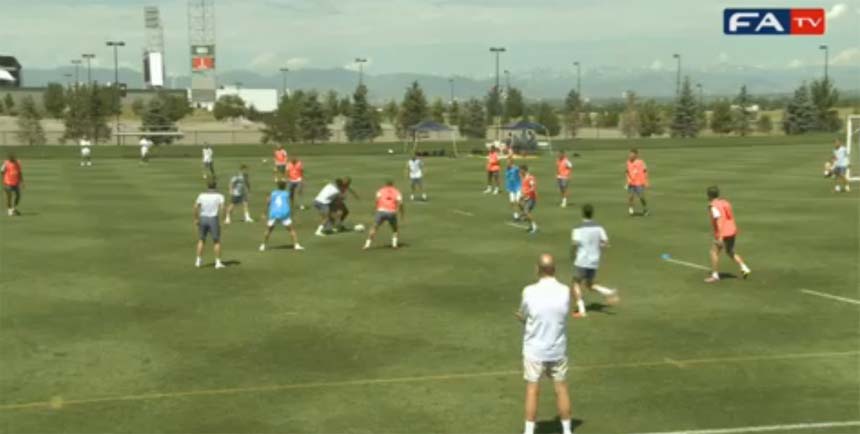The England U20s squad have been training in Denver.